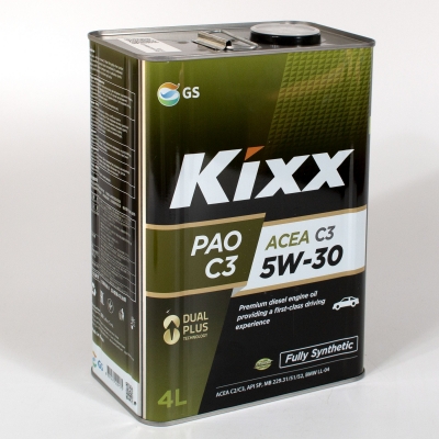 Моторное масло KIXX PAO C3 5W-30 API SN, 4л